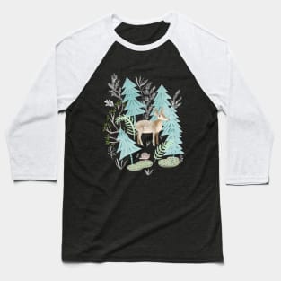 Deer in the Forest Baseball T-Shirt